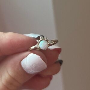 Cute opal and gold plated ring